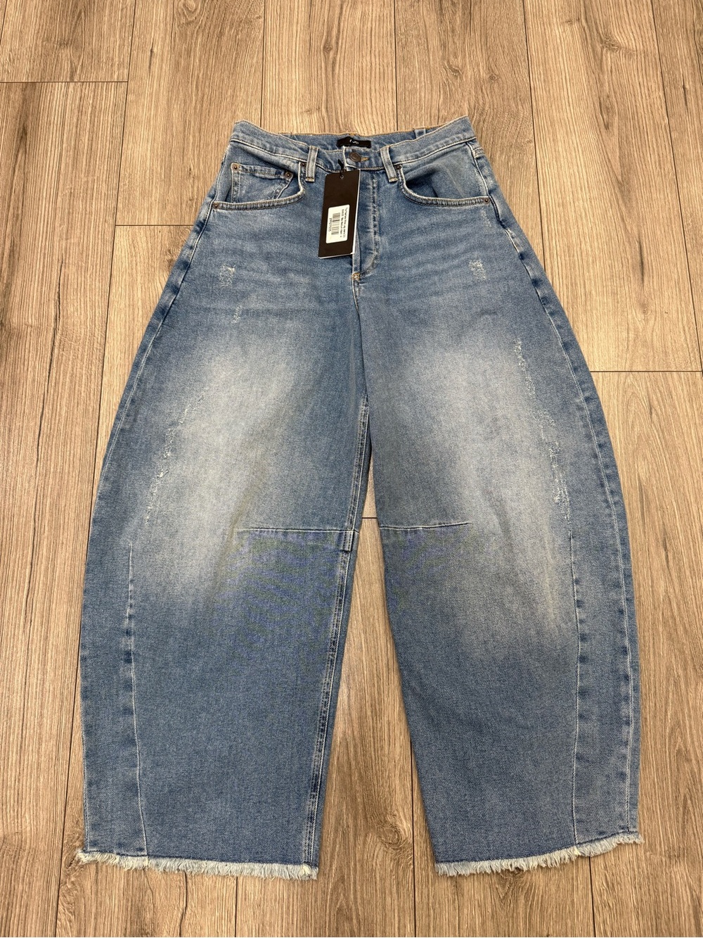Women’s Wide Leg Flare Jeans - Light Blue Denim